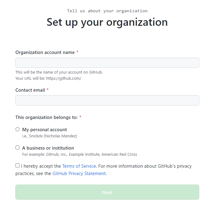 lab-9-organization-setup